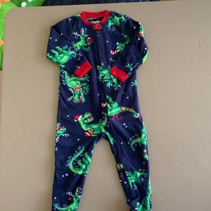 24 month Fleece Footed pjs Dino winter pattern